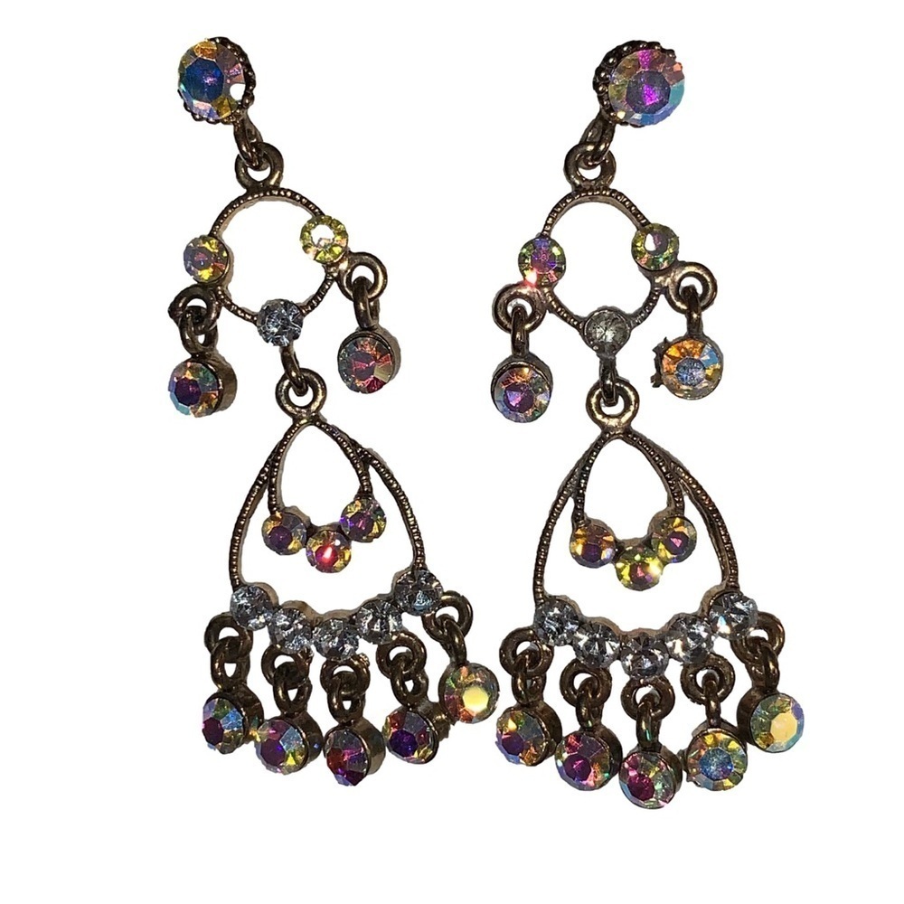 Dangly crystal earrings